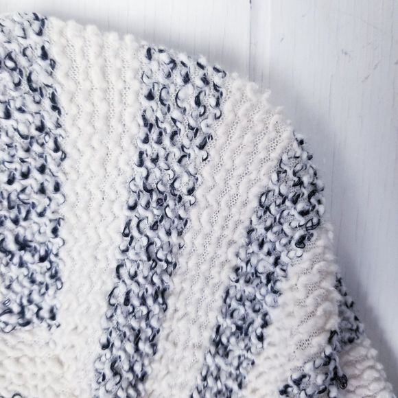 Lucky Brand Sweater Women Size XL Cream Black Pullover Textured - Picture 7 of 13